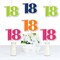 Big Dot of Happiness 18th Birthday - Cheerful Happy Birthday - Eighteen Shaped Decorations DIY Eighteenth Birthday Party Essentials - Set of 20